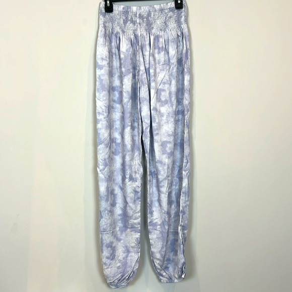Lotus and Luna Harem Flowy Pants Size Small Medium Purple Tie Dye - Picture 3 of 7